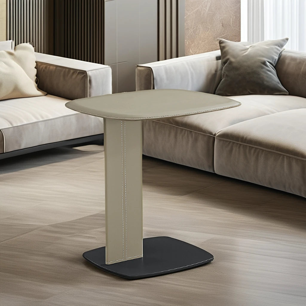 Unique design saddle leather living room furniture side coffee table loft apartment modern minimalist home coffee table