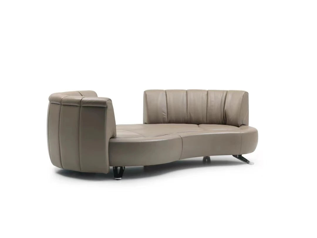 three-seat 360-degree rotating track sofa unlimited luxury leather villa living room study
