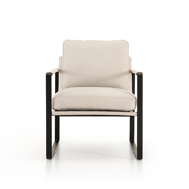 Modern Casual Armrest Sofa Chair Italian Design Lobby Custom Furniture Luxury Single Leather L< unk > Chair