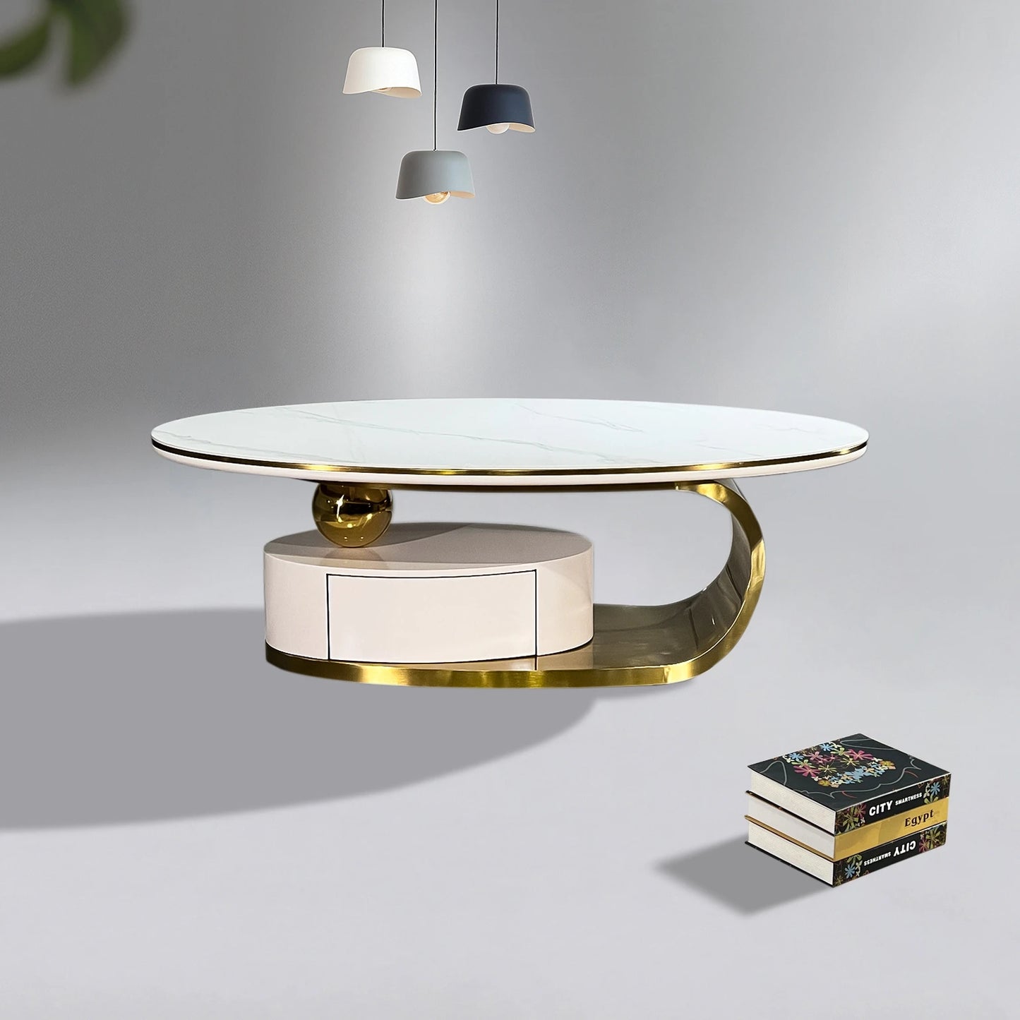 Combination stainless steel titanium gold black luxury design ceramic coffee table setting living room furniture coffee table