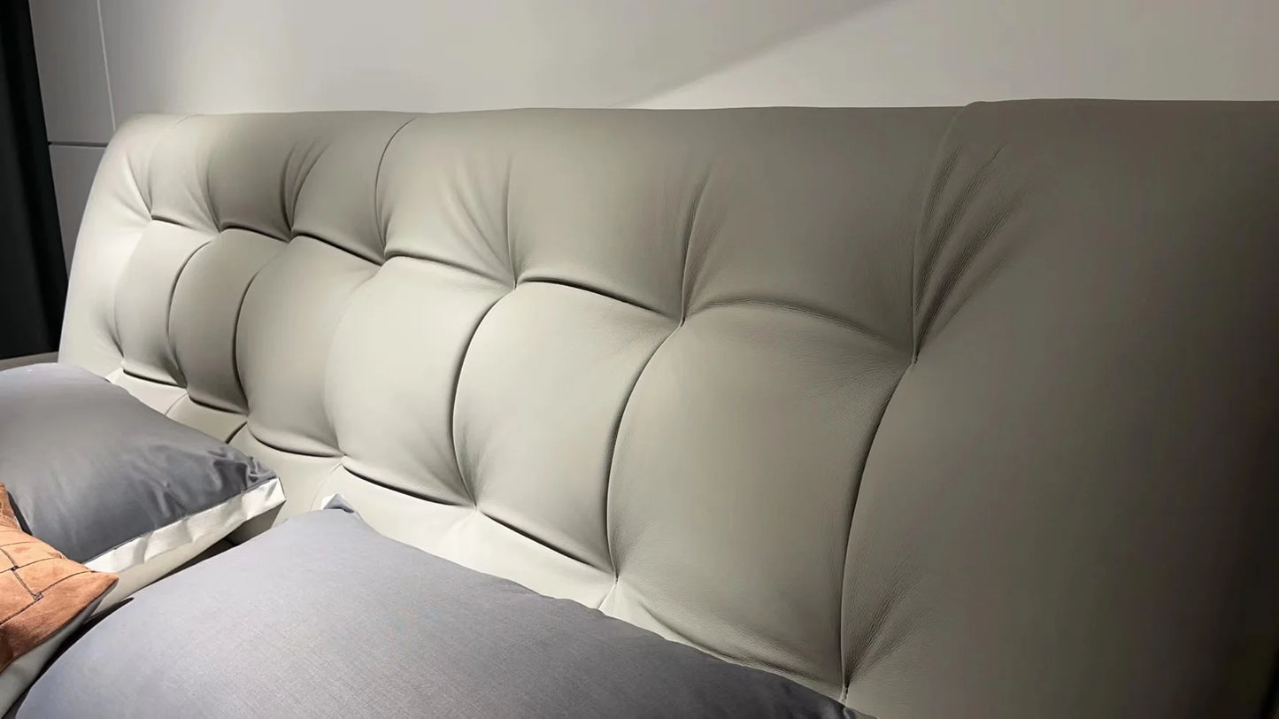 Italian design simple buckle fabric bedroom furniture set 1.8 meters soft mattress home hotel apartment leisure bed room