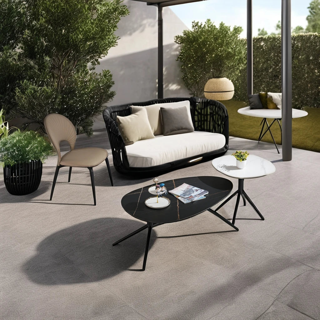 Oval Combination Round Indoor Home Casa Simple Light Luxury Dining Table Set Leisure Area Living Room Outdoor Coffee Table