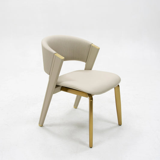Modern Luxury Dining Chair Home Upscale Villa Mansion Upholstered Model Kitchen Restaurant Hotel - Light Luxury Metal Dining Chair