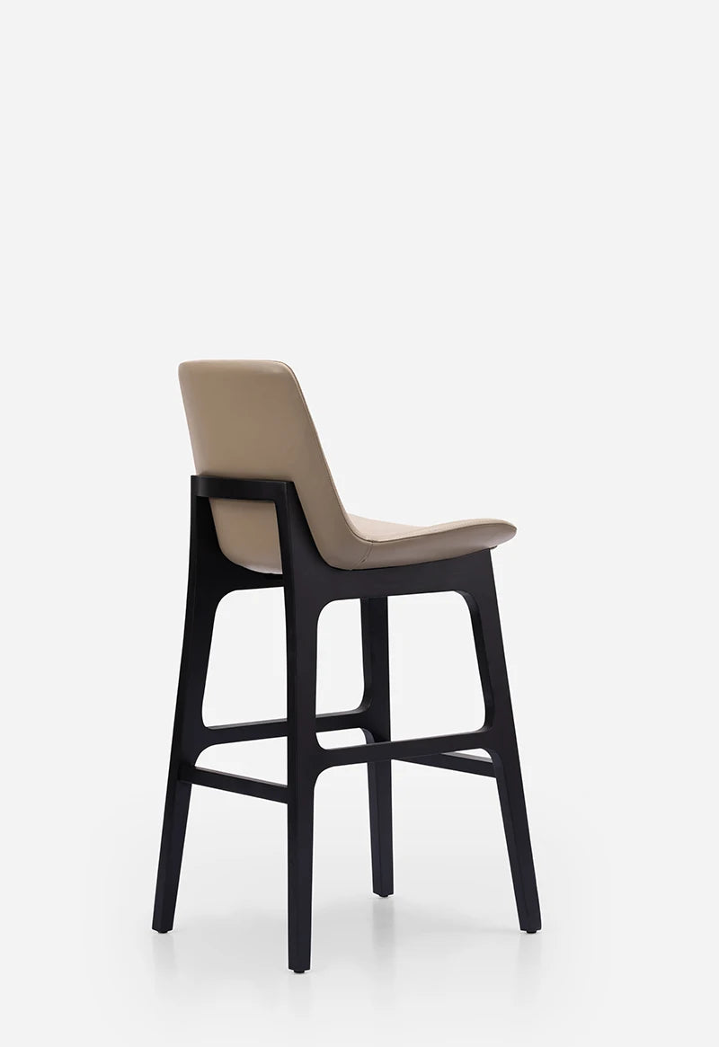 Modern Nordic solid wood kitchen restaurant coffee bar stool manufacturer price household armless bar chair metal material