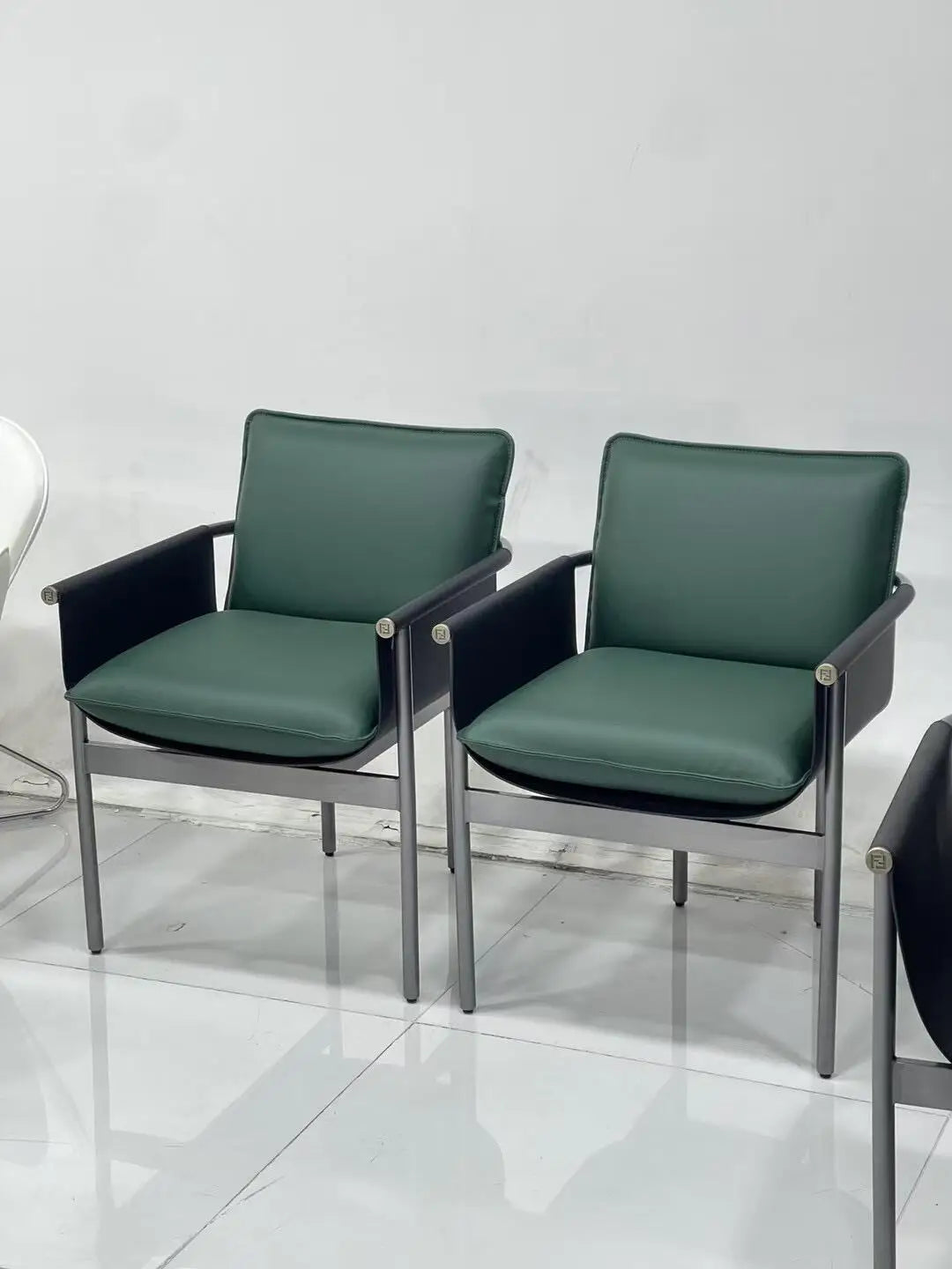 Stainless Steel Frame Saddle Leather Italian Home Villa Furniture Fabric Living Room Armchairs Department Loft Vintage Chair