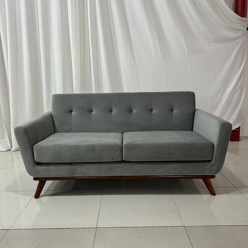 Japanese minimalist design home furniture fabric hotel project living room leisure sofa 2-seat loft apartment custom modular sofa
