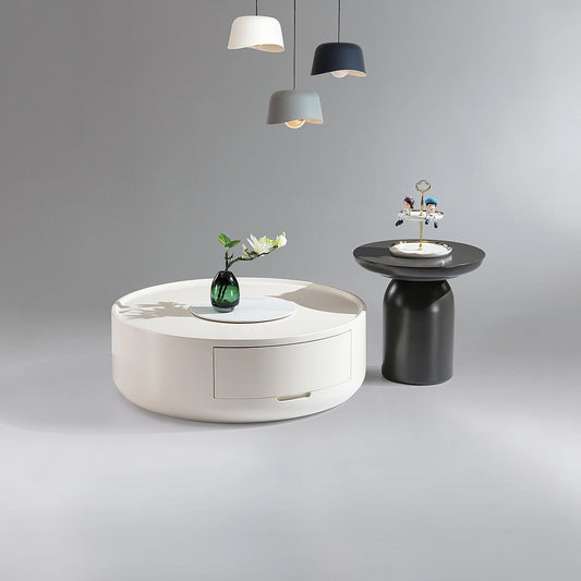 New Round Coffee Table Set Living Room Furniture Ceramic Lights Luxury Design Villa Loft Drawer Home Coffee Table