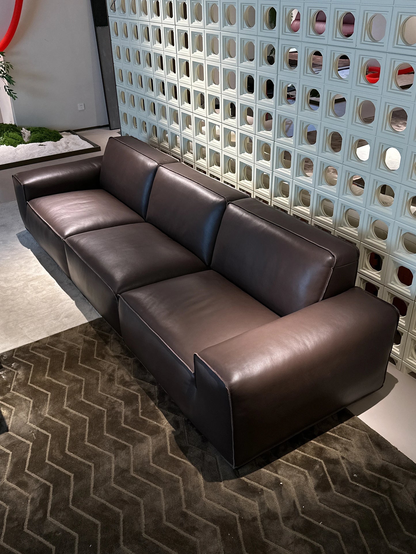 Comfortable Modern Home Modular Leather Sofa Set In-Line All Black Combination Sofa Living Room Comfortable Furniture