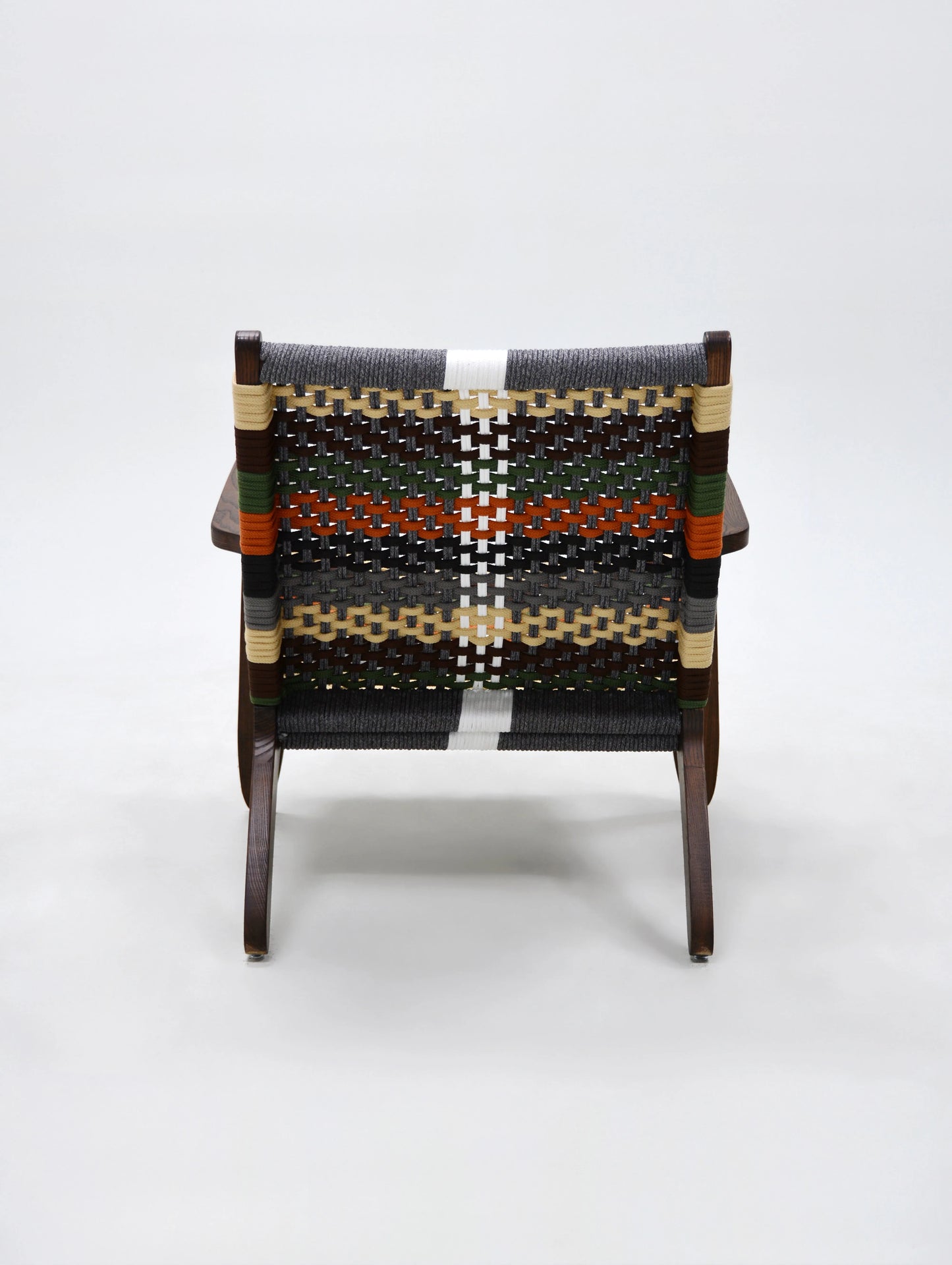 Japanese Sabi Wabi Woven Armchair Ash Wood Seat Home Living Room Furniture Leisure Relaxation Bedroom Villa Interior Chair