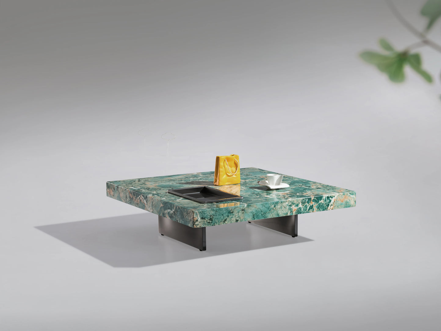 Artificial Marble 100*100cm square Nice Pattern Home Living Room Furniture Coffee Table Minimalist Italian Design Tea Table