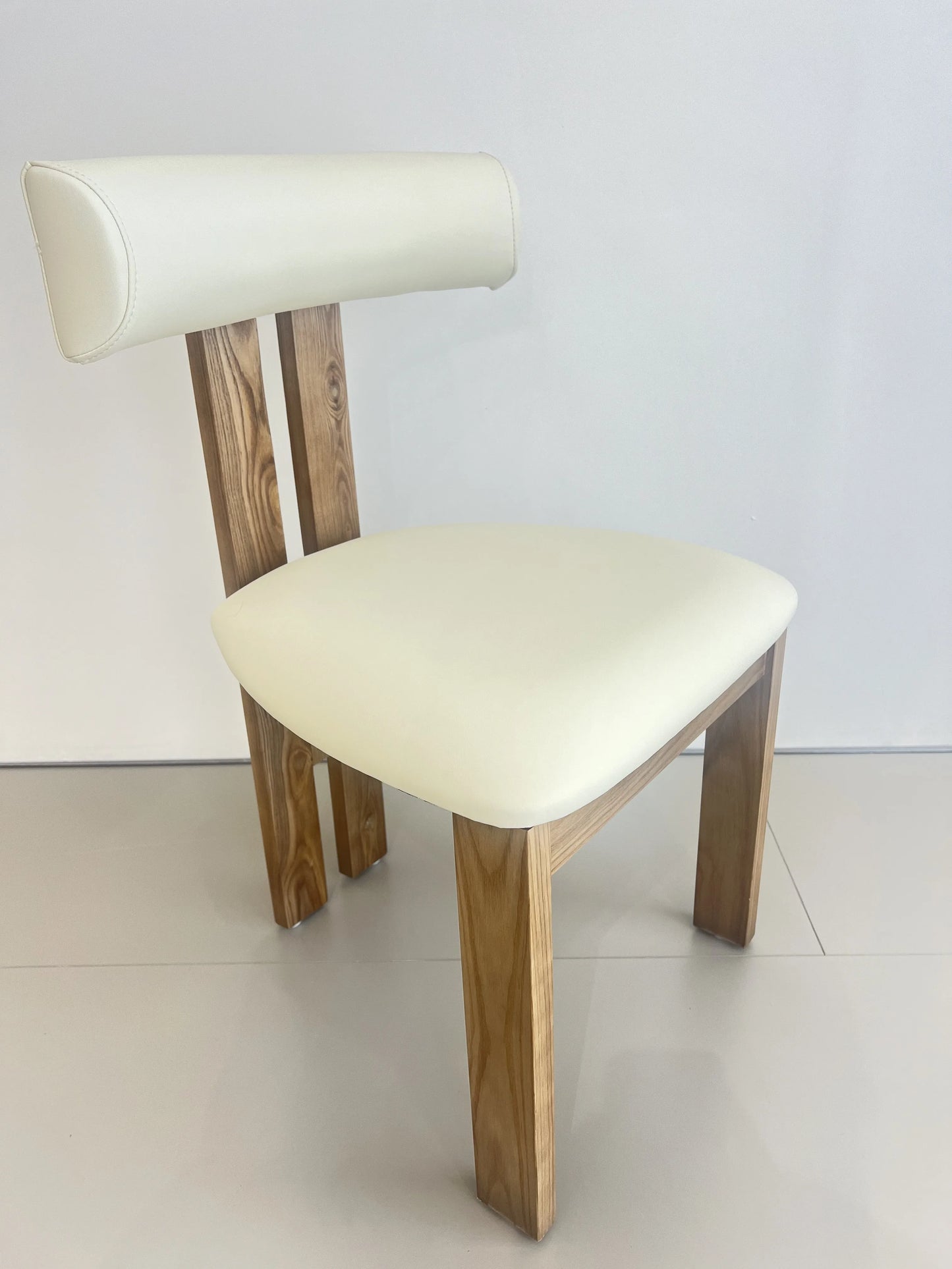 Wabi sabi design grey wood frame fabric dining room furniture villa home leisure seat Japanese style loft dining chair