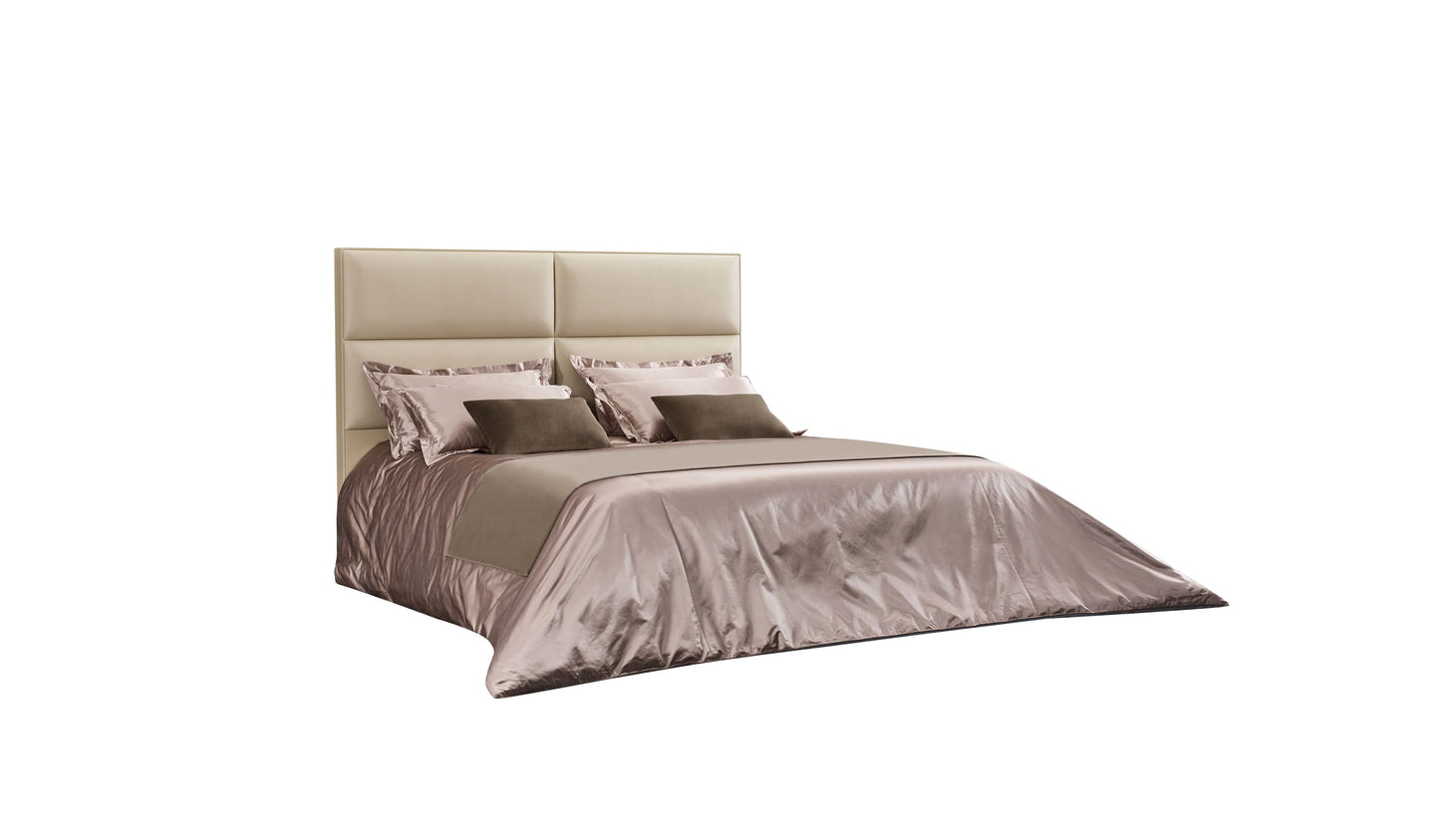 Italian design modern high-end luxury double bed king leather bed soft fabric master bedroom high quality wooden home