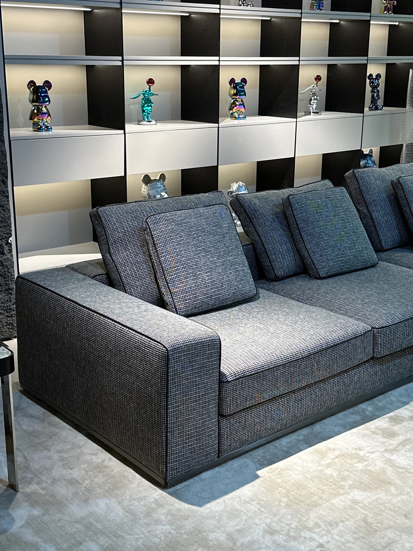 Large villa apartment fabric l-shaped combination sofa Home living room furniture l-shaped loft luxury combination sofa