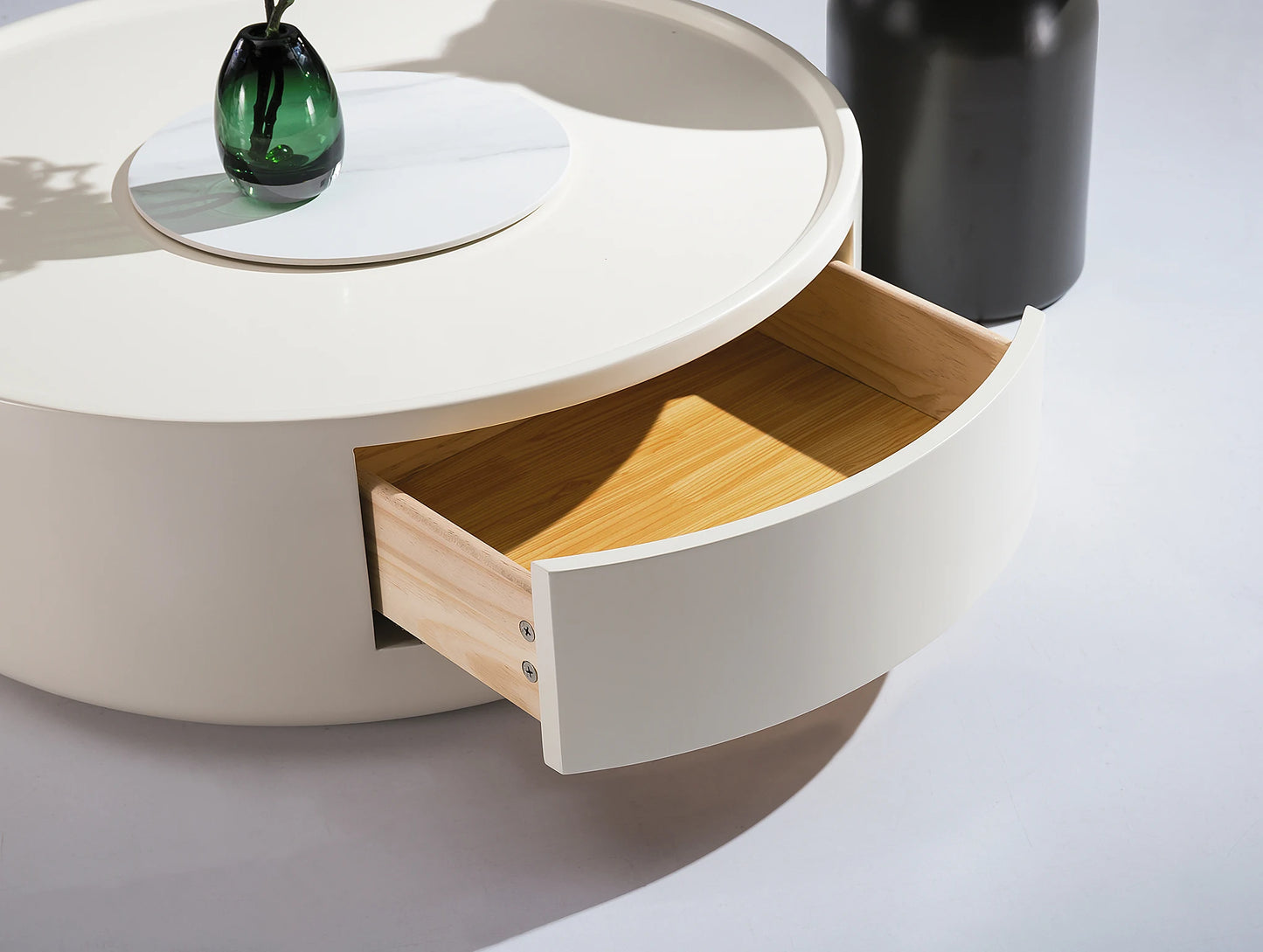 New Round Coffee Table Set Living Room Furniture Ceramic Lights Luxury Design Villa Loft Drawer Home Coffee Table