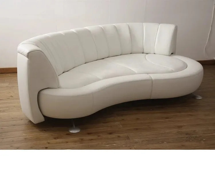 three-seat 360-degree rotating track sofa unlimited luxury leather villa living room study