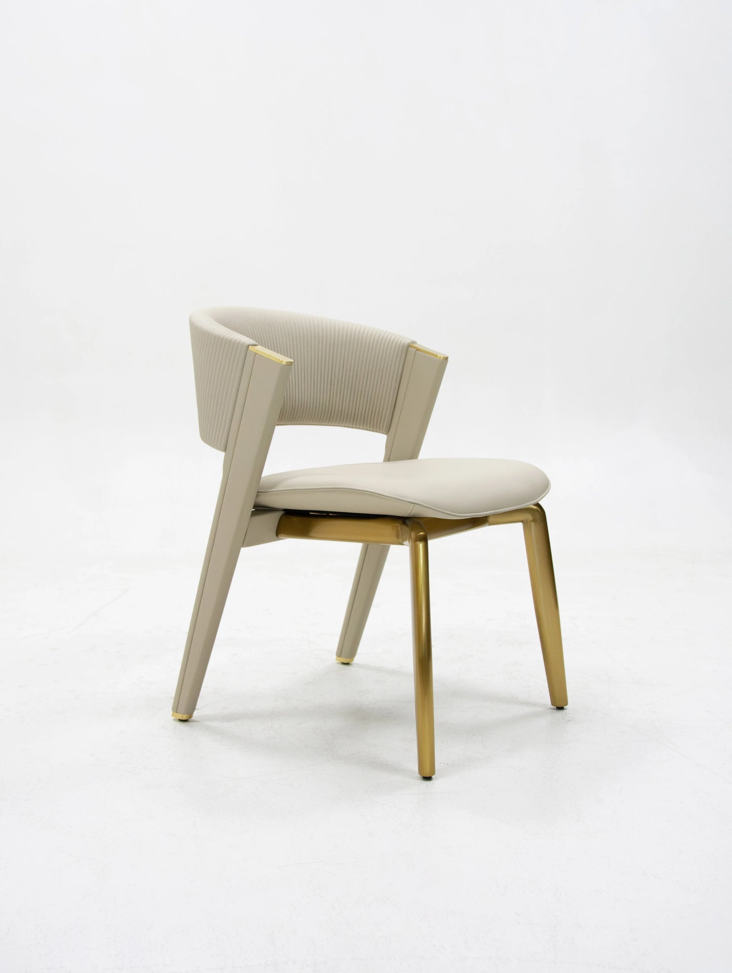 Modern Luxury Dining Chair Home Upscale Villa Mansion Upholstered Model Kitchen Restaurant Hotel - Light Luxury Metal Dining Chair