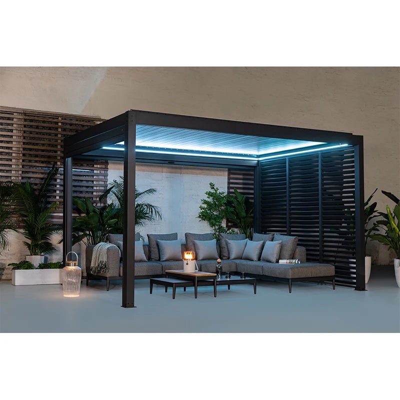 Outdoor Courtyard Garden Villa Modern Terrace Terrace Outdoor Aluminum Electric Pergola