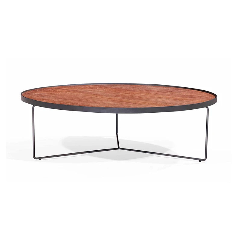 Combination 3-table living room furniture Low steel frame Modern Nordic design Italian home Interior coffee table