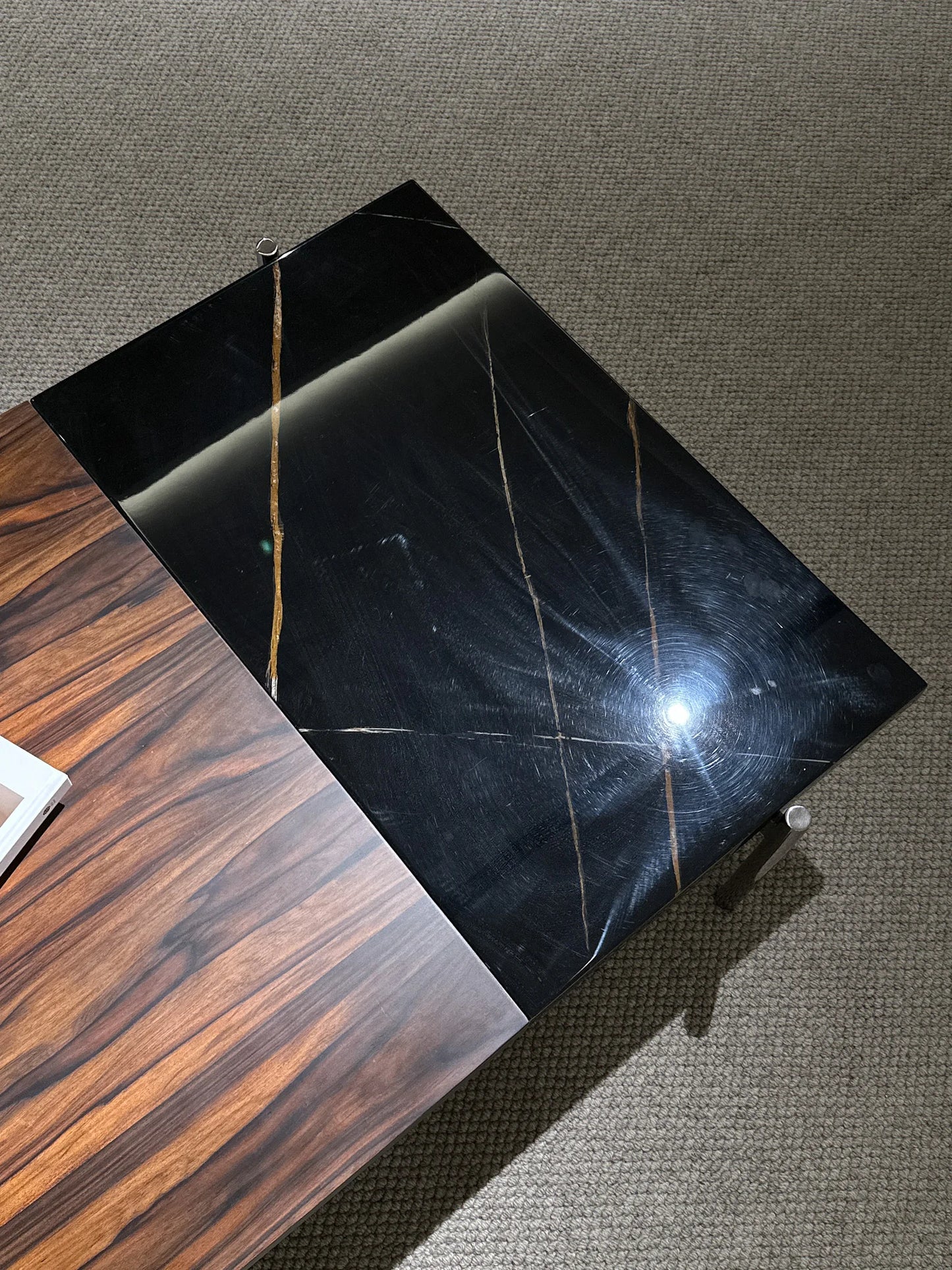 Relaxing Modern Wooden Marble Combination Coffee Table Modern Style Coffee Table Marble Wooden Coffee Table
