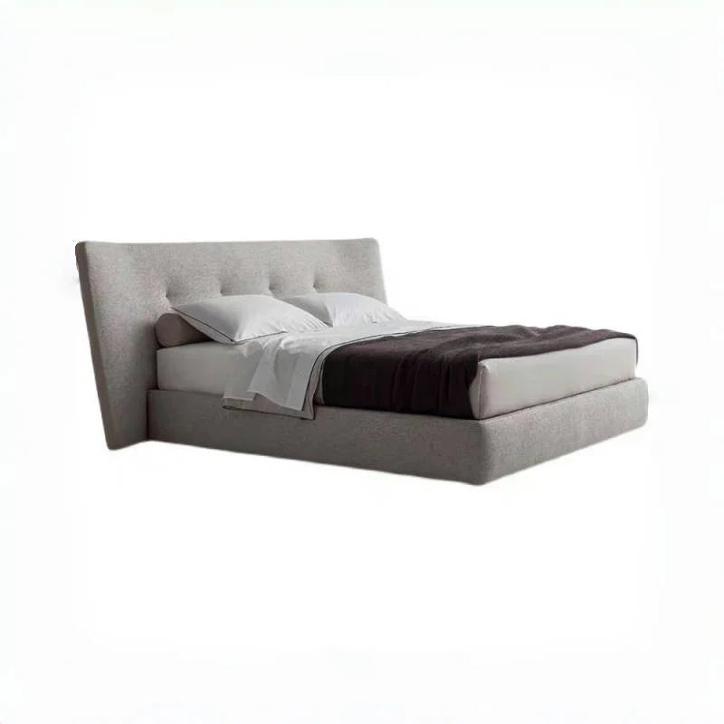 Italian designer 1.8 meters double bed light luxury simple soft modern Italian style master bedroom wide back bed