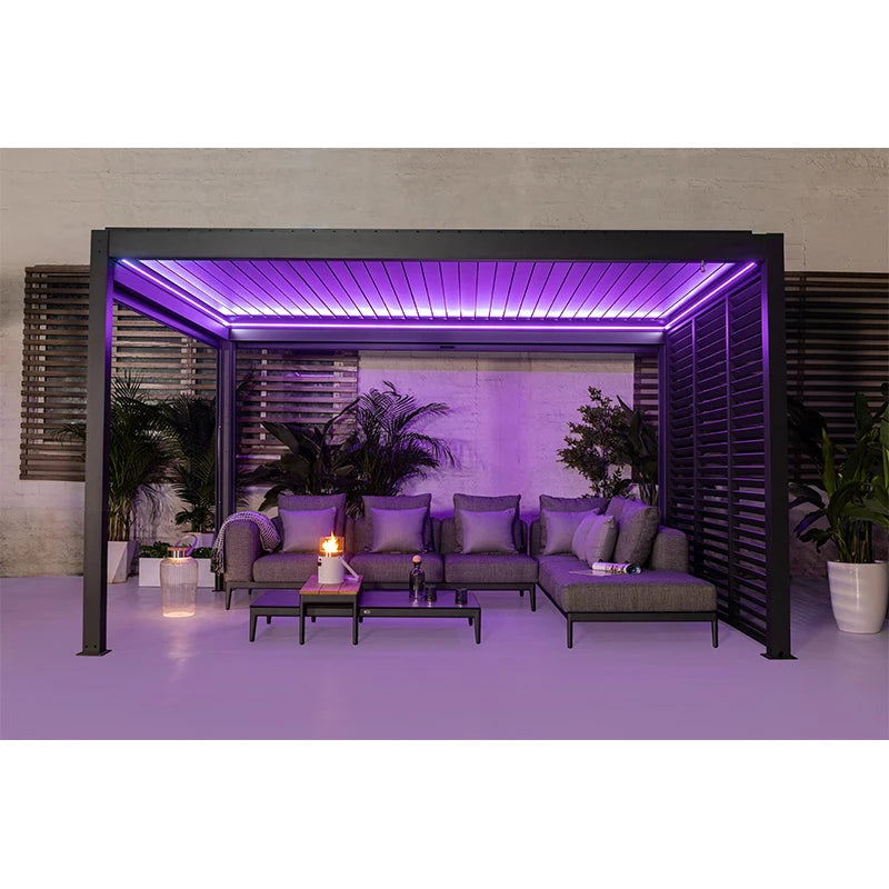 Outdoor Courtyard Garden Villa Modern Terrace Terrace Outdoor Aluminum Electric Pergola