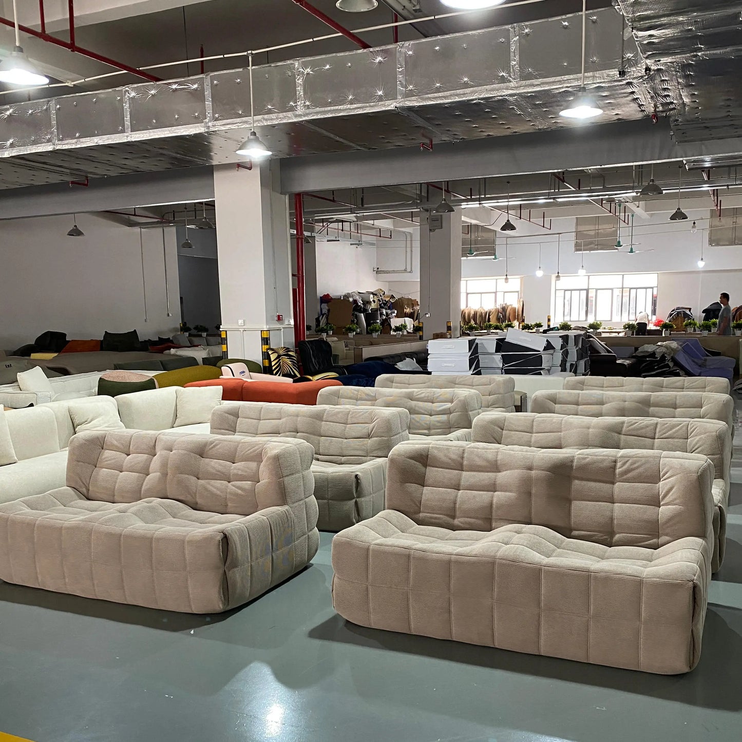 New sofa design Modular sofa floor Sofa set Vacuum packaging Compression 2-seat sofa Living room furniture