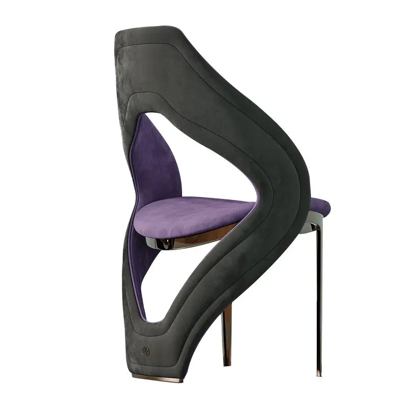 Italian luxury dining chair home high-end modern design full leather high backrest creative designer chair