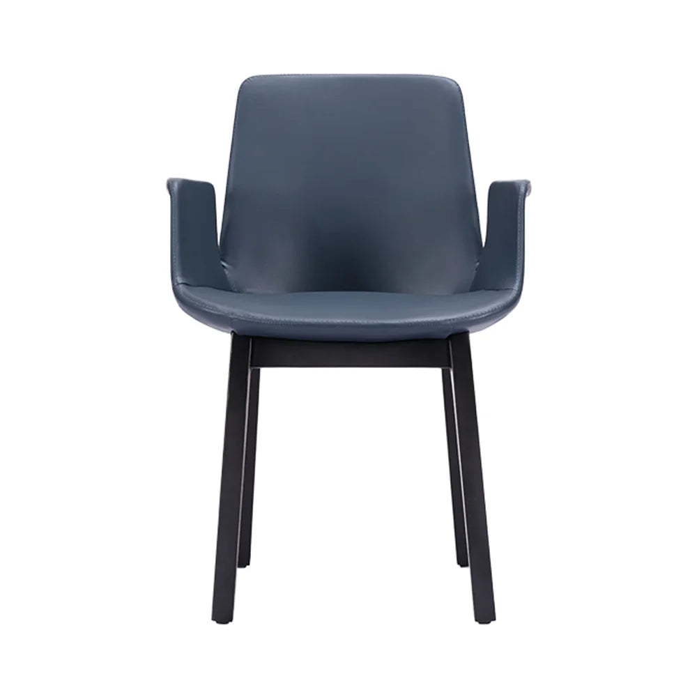Nordic custom simple modern luxury simple solid wood dining chair fabric leather seat cushion bedroom home furniture