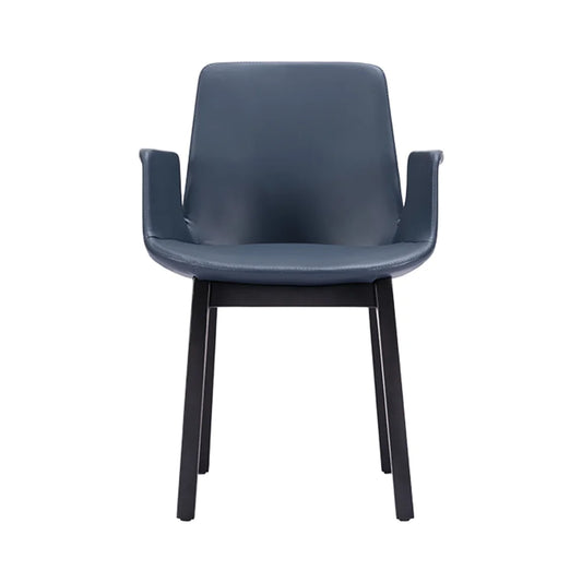 Nordic custom simple modern luxury simple solid wood dining chair fabric leather seat cushion bedroom home furniture