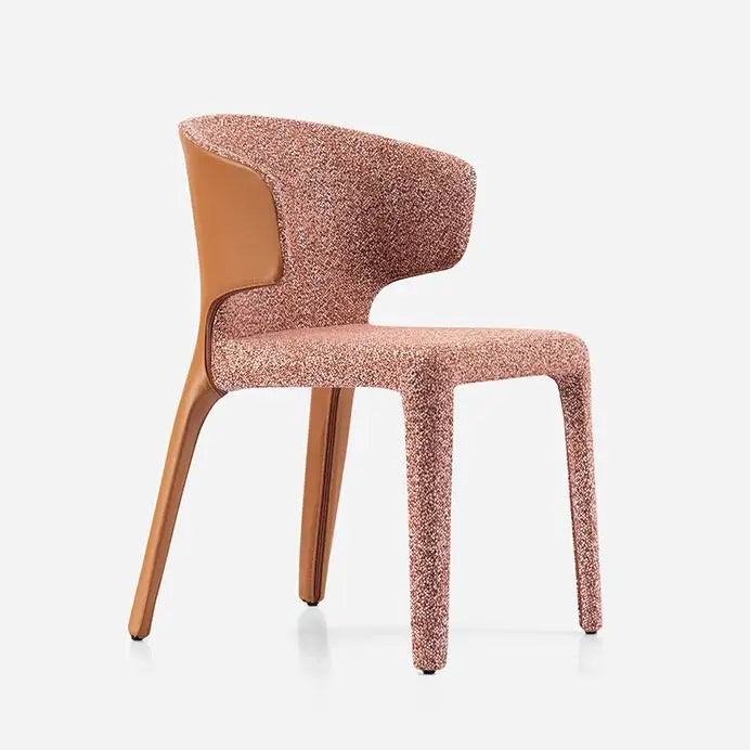 High quality modern minimalist design leather wooden dining chair foldable modular home furniture lounge chair bedroom villa