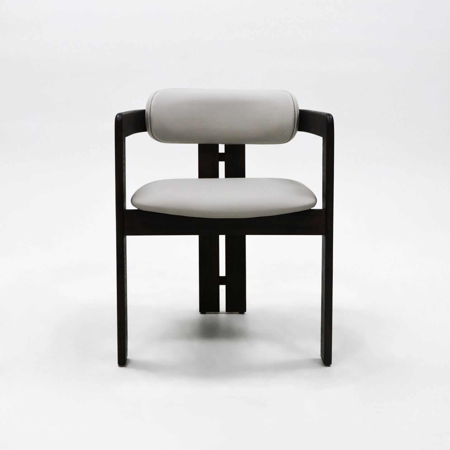 Contemporary Wabisabi Design Grey Wood Frame Fabric Dining Chair Apartment Villa Home Leisure Chair Loft Japanese Dining Chair