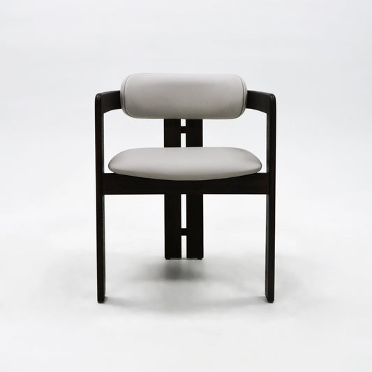 Contemporary Wabisabi Design Grey Wood Frame Fabric Dining Chair Apartment Villa Home Leisure Chair Loft Japanese Dining Chair