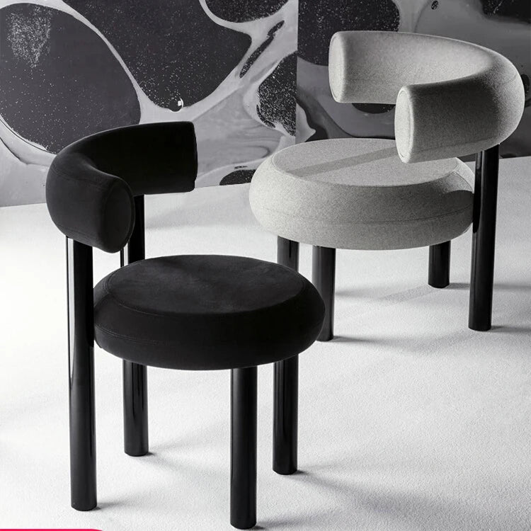 Nordic designer luxury thickened dining chair modern makeup stool velvet fabric home kitchen hotel dining table usage