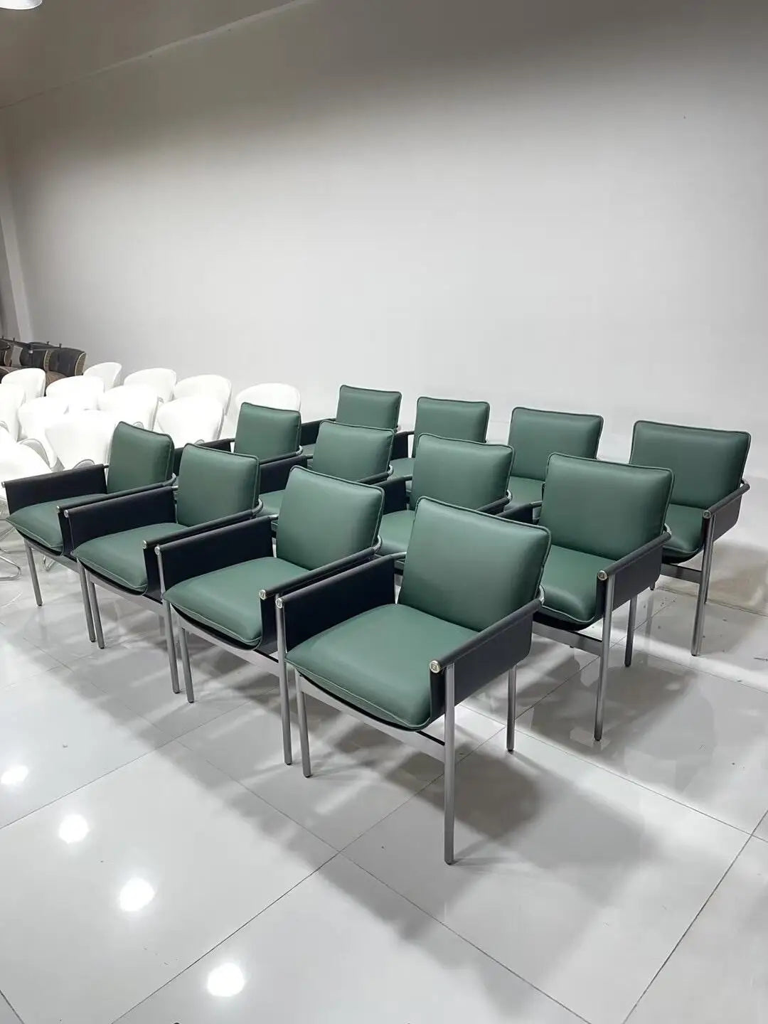 Stainless Steel Frame Saddle Leather Italian Home Villa Furniture Fabric Living Room Armchairs Department Loft Vintage Chair