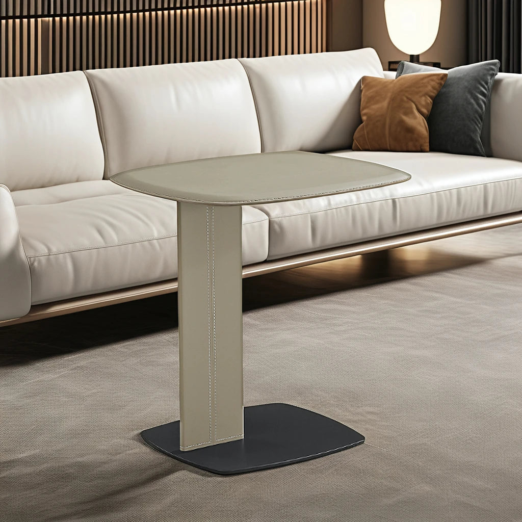Unique design saddle leather living room furniture side coffee table loft apartment modern minimalist home coffee table