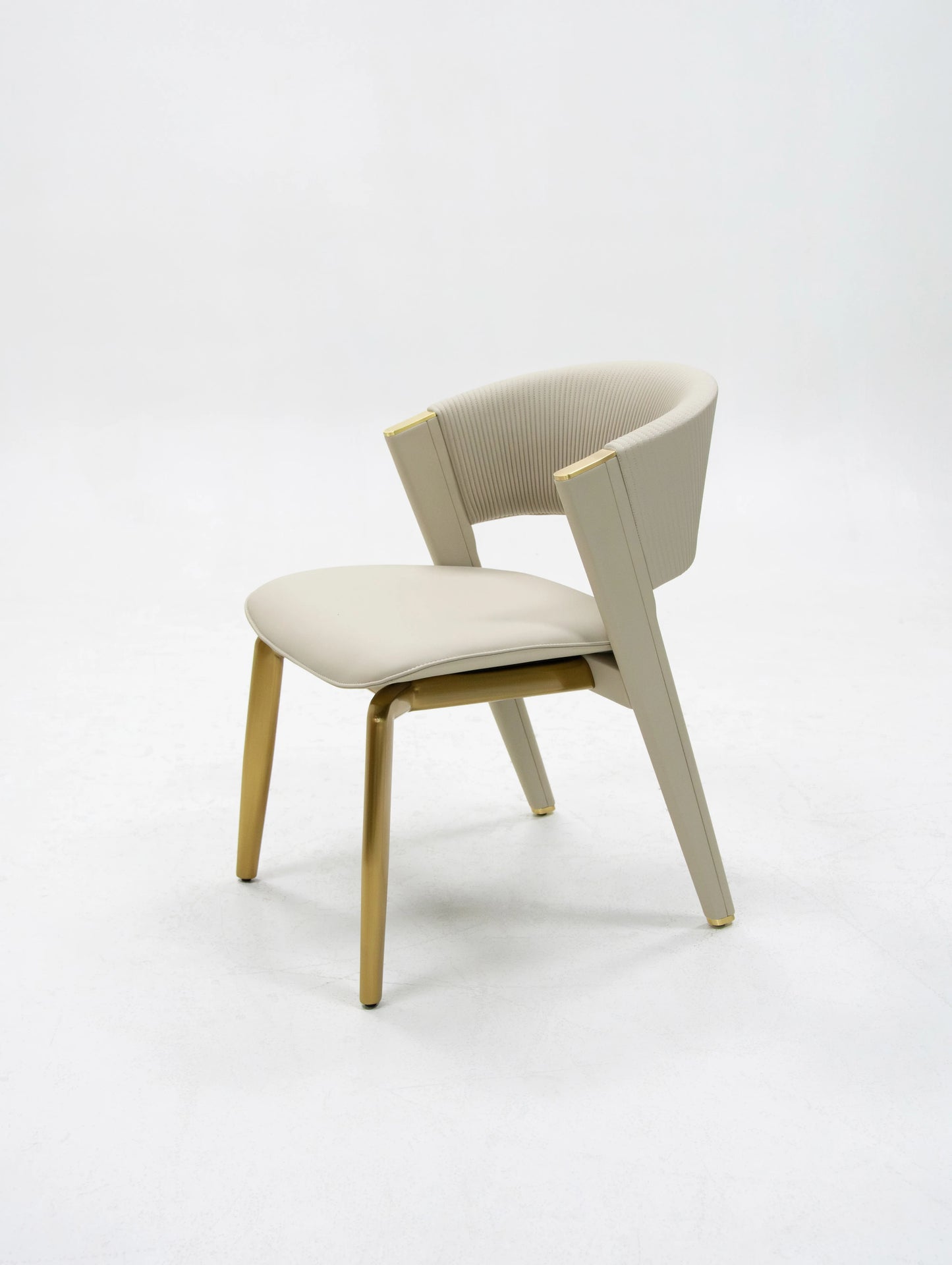 Modern Luxury Dining Chair Home Upscale Villa Mansion Upholstered Model Kitchen Restaurant Hotel - Light Luxury Metal Dining Chair