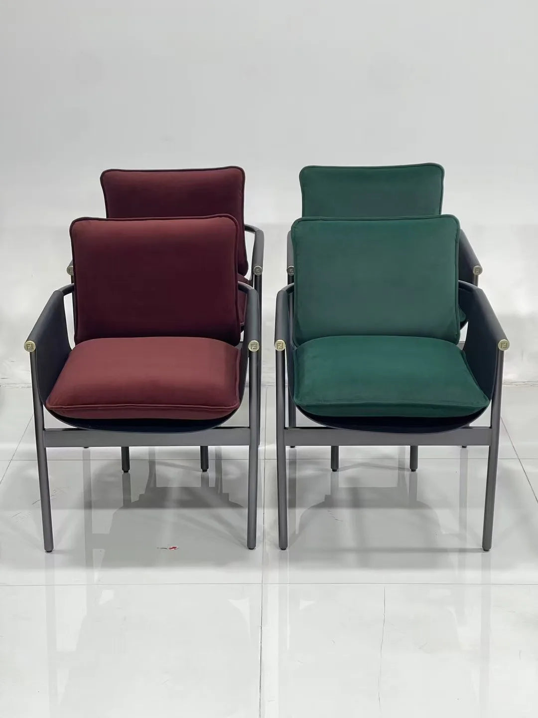 Stainless Steel Frame Saddle Leather Italian Home Villa Furniture Fabric Living Room Armchairs Department Loft Vintage Chair