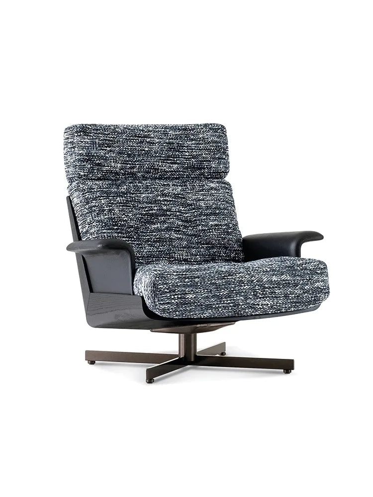 Modern high-back leather sofa chair household study single leisure chair rotating office chair
