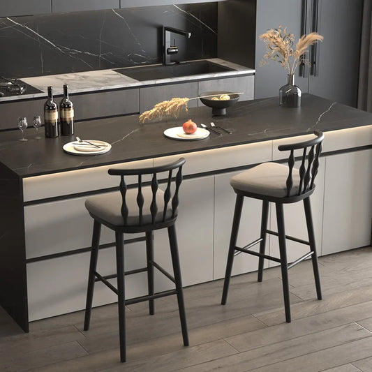 Solid wood modern design bar chair home furniture luxury high chair French retro style retro dining room living room bar stool