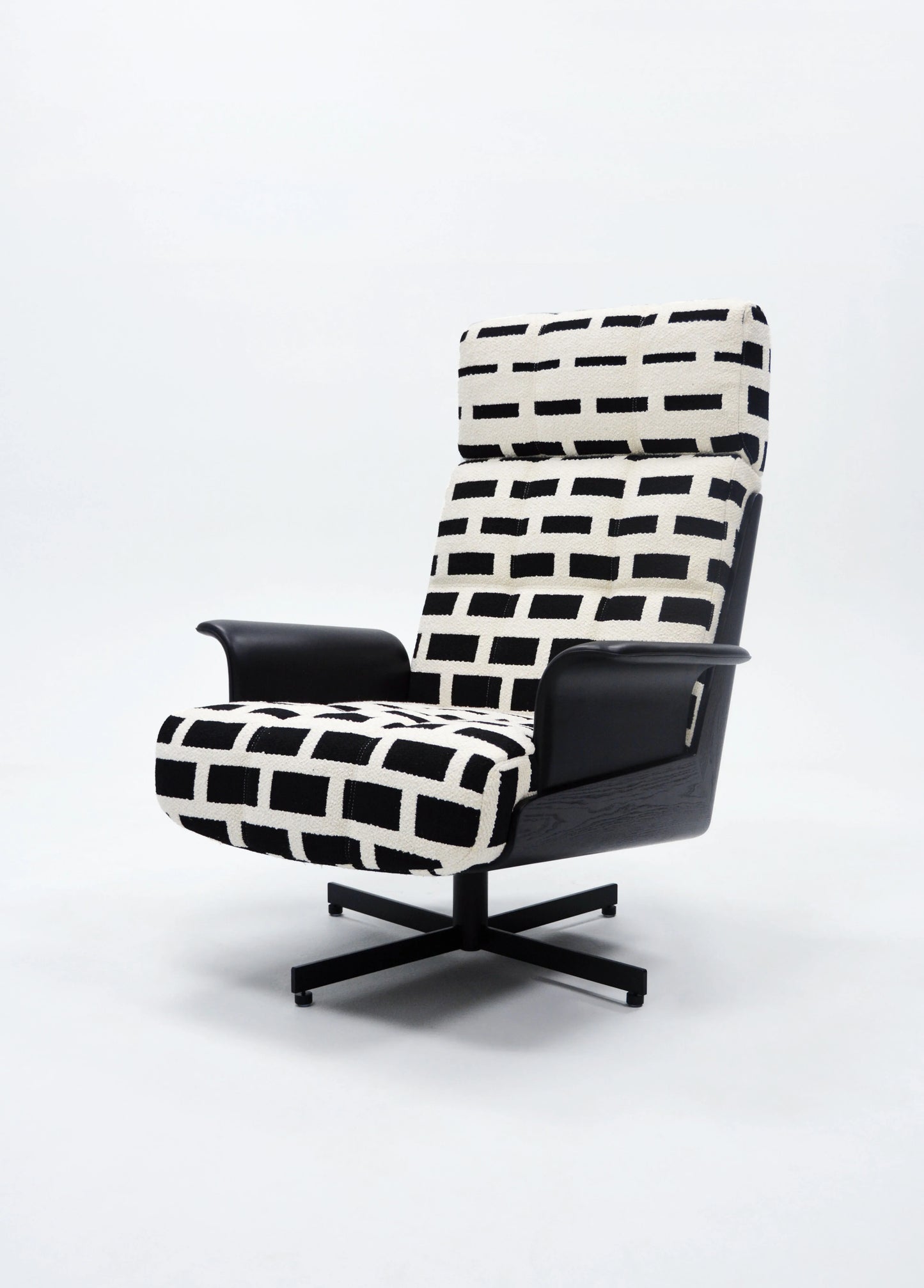 Modern high-back leather sofa chair household study single leisure chair rotating office chair