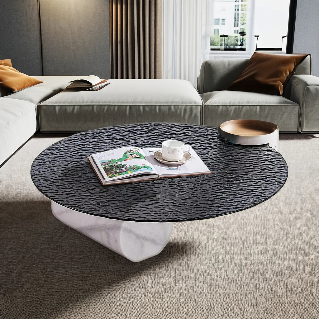 Modern luxury VIP glass top coffee table Unique design Interior home decoration Living room or bedroom