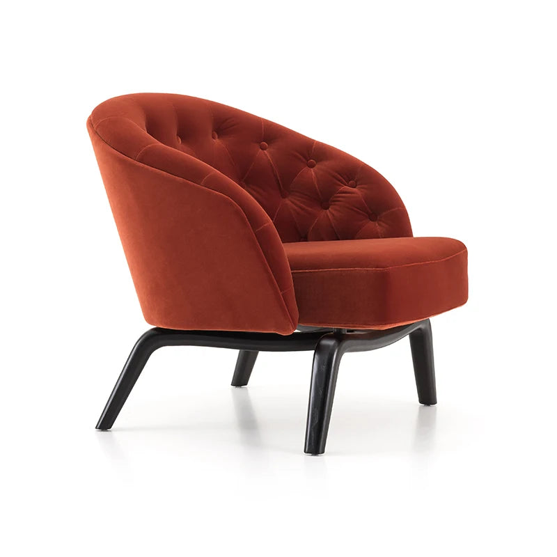 Top Luxury Lounge Design Fabric Microfiber Leather Modern Single Sofa Chair Living Room Red Velvet Lounge Chair