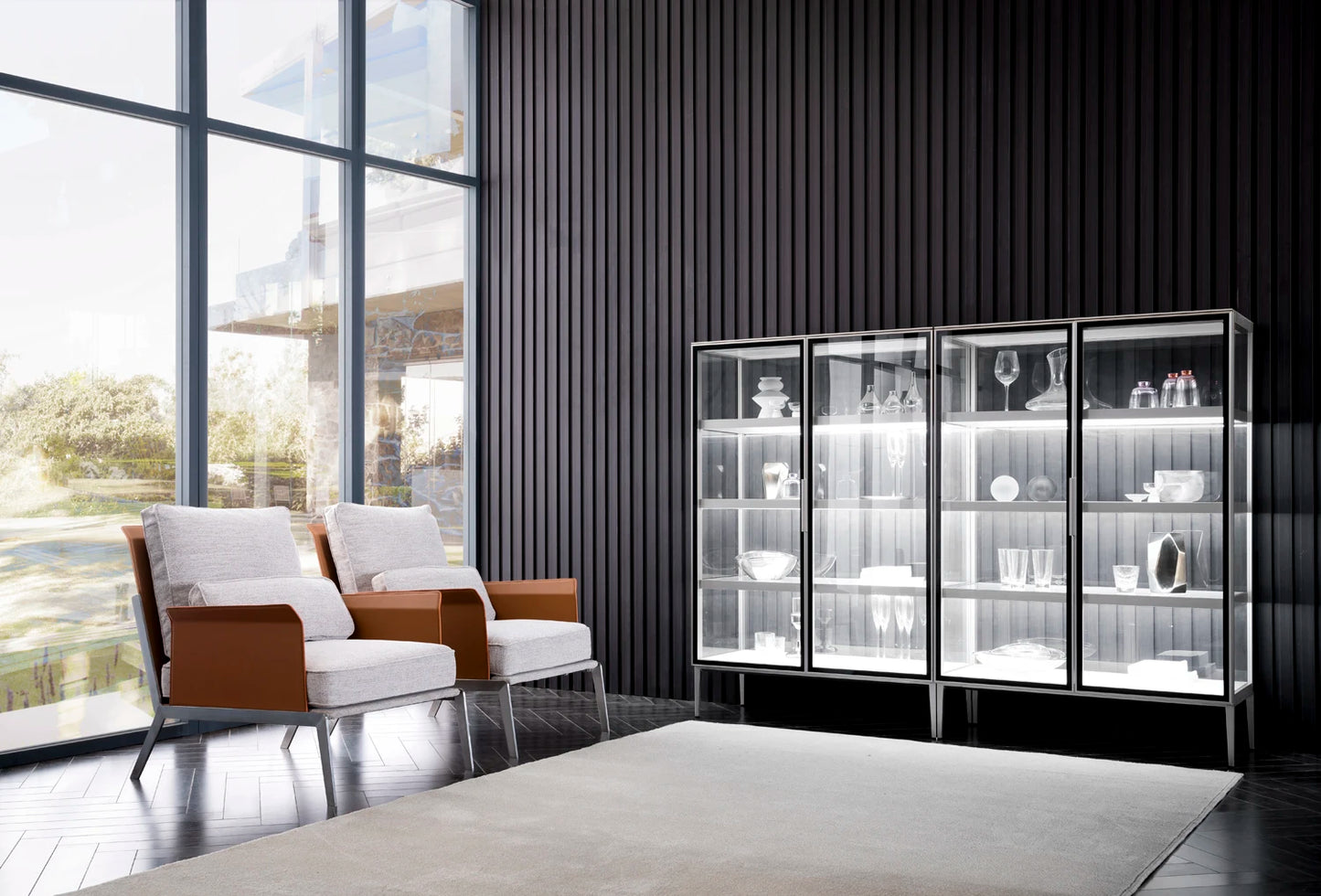High-end Italian design luxury single leather armchair interior leisure lobby custom furniture