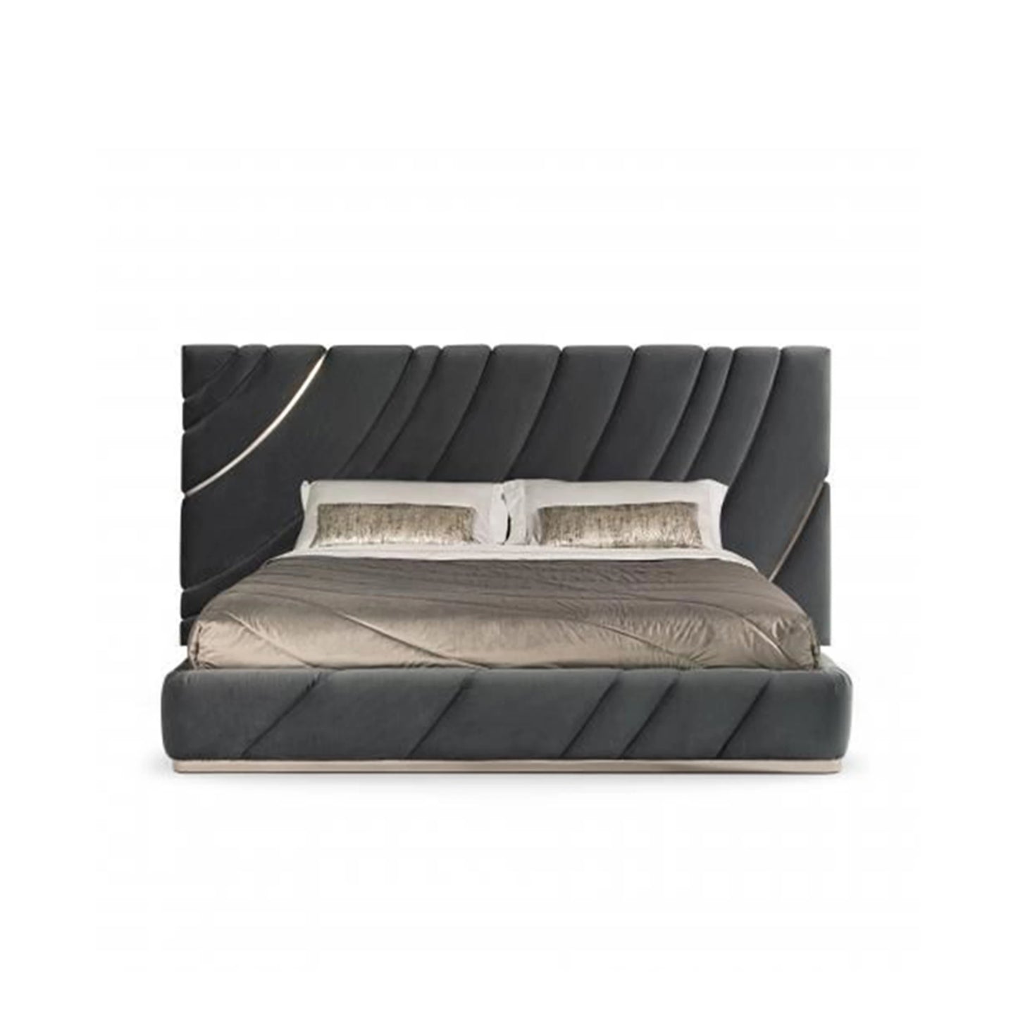 Italian Luxury 1.5/1 Extra Large Widescreen Modern Leather Wooden Double Bed Suitable for Large Master Bedroom Weddings