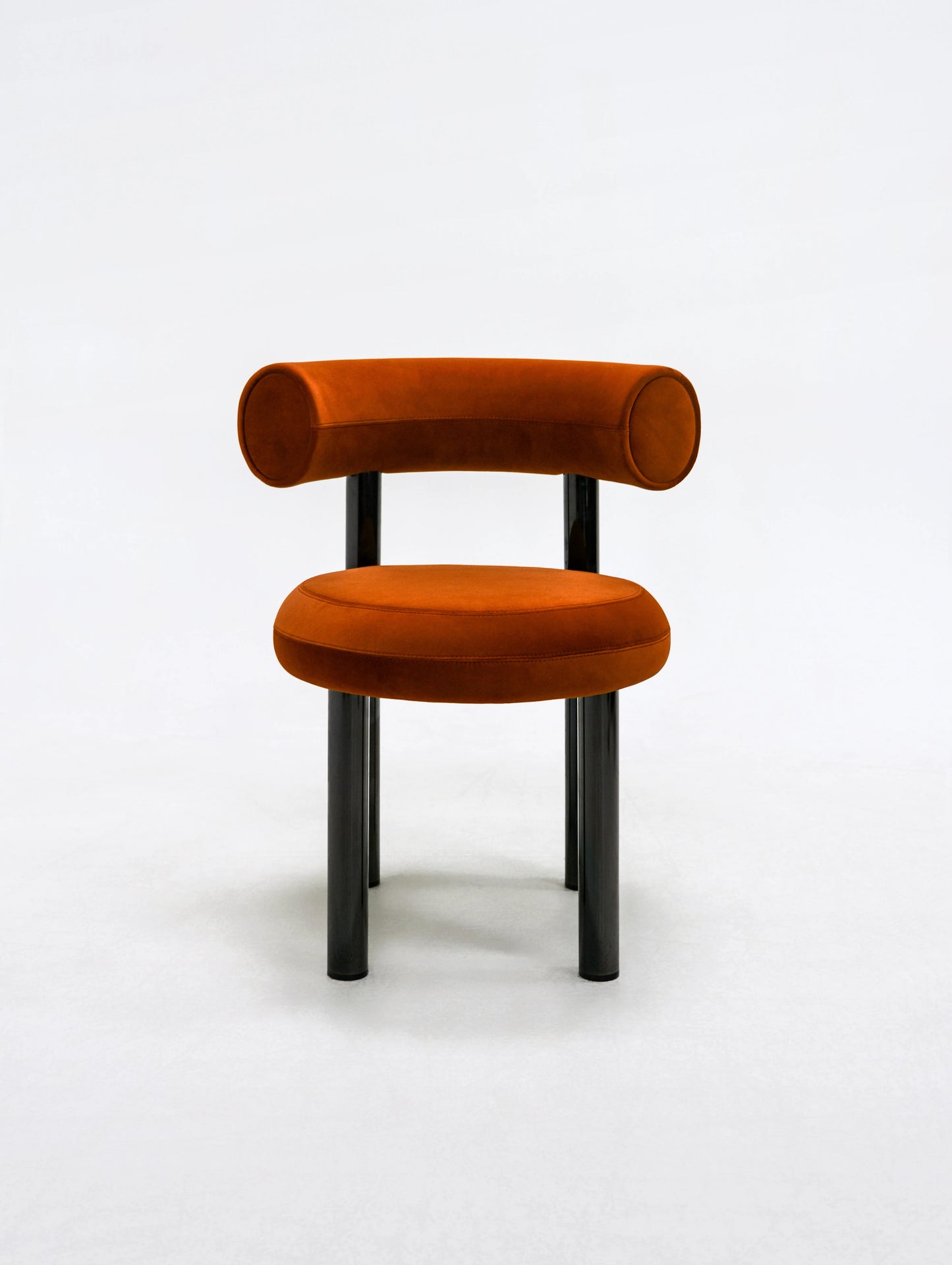 Contemporary Stainless Steel Leg Frame Velvet Round Dining Chair Apartment Home Leisure Seat Loft Dinner Seat