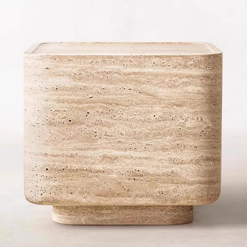 Customizable Wabi-Sabi style Roman travertine Nordic marble coffee table Luxury home Living room Villa home furniture