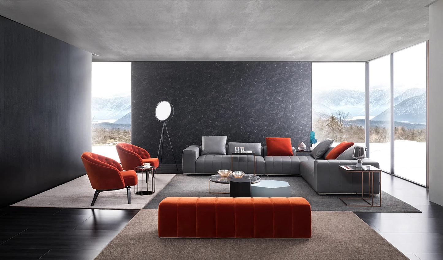Top Luxury Lounge Design Fabric Microfiber Leather Modern Single Sofa Chair Living Room Red Velvet Lounge Chair