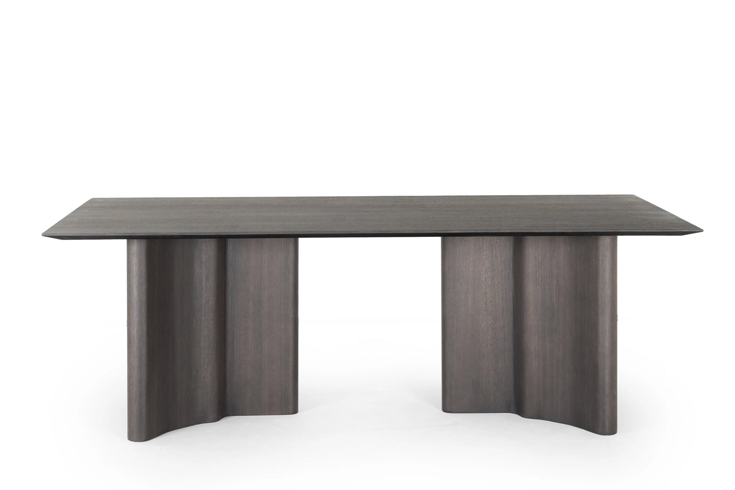 Wabi-Sabi style rectangular dining table set 4 wooden folding chairs in a modern hotel club villa for meeting rooms or tea breaks