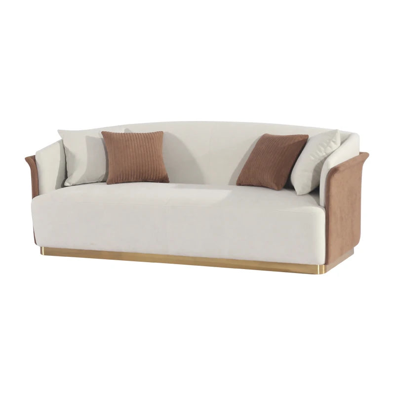 Nordic European Living Room Fabric Sectional Couch Italian Light Luxury Design Villa Home Casa 170cm Hotel Loft Modular Sofa
