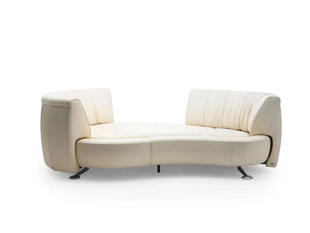 three-seat 360-degree rotating track sofa unlimited luxury leather villa living room study